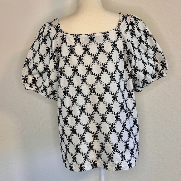 LOFT, Embroidered Blouse, Size L - Picture 5 of 7